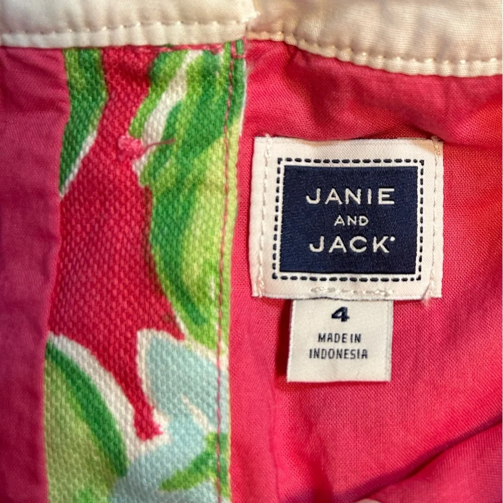 Janie and Jack Lime print Dress size 4 - Picture 7 of 9